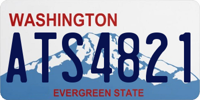 WA license plate ATS4821