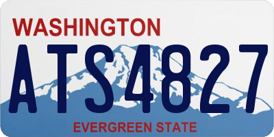 WA license plate ATS4827