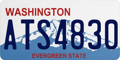 WA license plate ATS4830