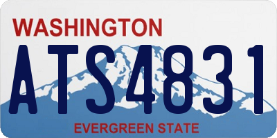 WA license plate ATS4831