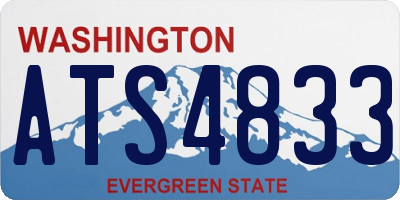 WA license plate ATS4833