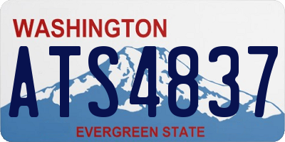 WA license plate ATS4837