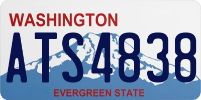 WA license plate ATS4838