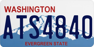 WA license plate ATS4840