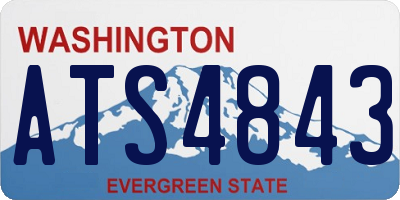WA license plate ATS4843
