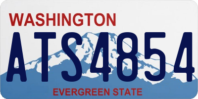 WA license plate ATS4854