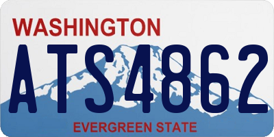 WA license plate ATS4862