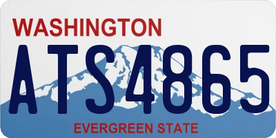 WA license plate ATS4865