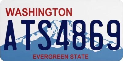 WA license plate ATS4869