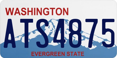 WA license plate ATS4875
