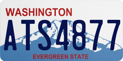WA license plate ATS4877