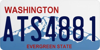 WA license plate ATS4881