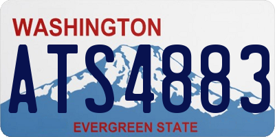 WA license plate ATS4883