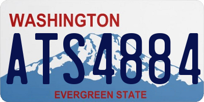 WA license plate ATS4884