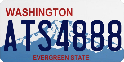WA license plate ATS4888