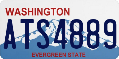 WA license plate ATS4889