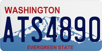 WA license plate ATS4890