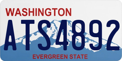 WA license plate ATS4892