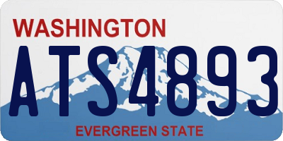 WA license plate ATS4893