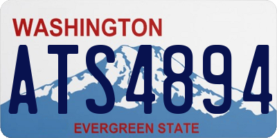 WA license plate ATS4894