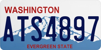 WA license plate ATS4897