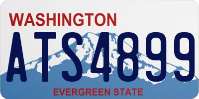 WA license plate ATS4899
