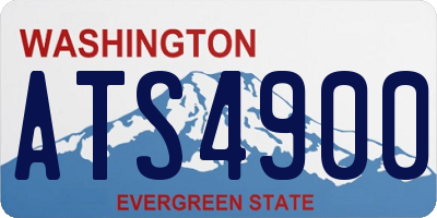 WA license plate ATS4900