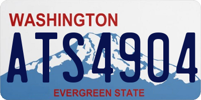WA license plate ATS4904