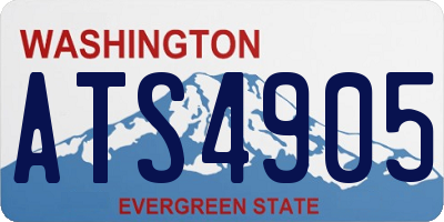 WA license plate ATS4905