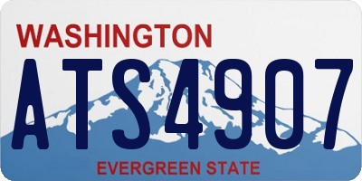 WA license plate ATS4907