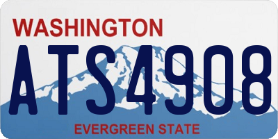 WA license plate ATS4908