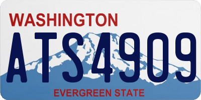 WA license plate ATS4909