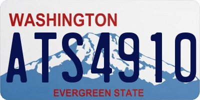 WA license plate ATS4910