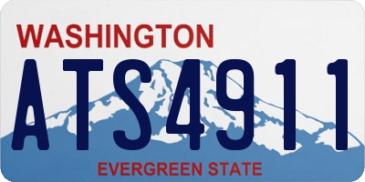 WA license plate ATS4911