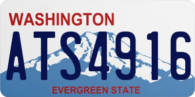 WA license plate ATS4916