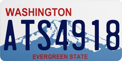 WA license plate ATS4918