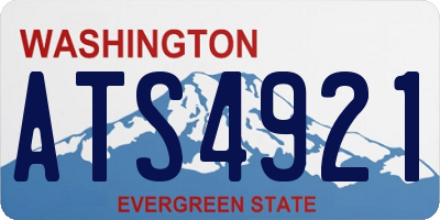 WA license plate ATS4921