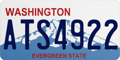 WA license plate ATS4922