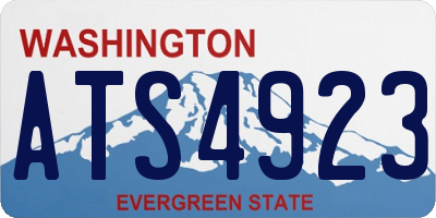 WA license plate ATS4923