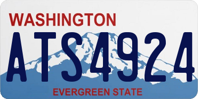 WA license plate ATS4924