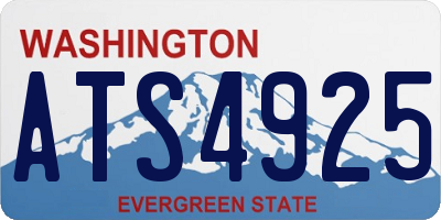 WA license plate ATS4925