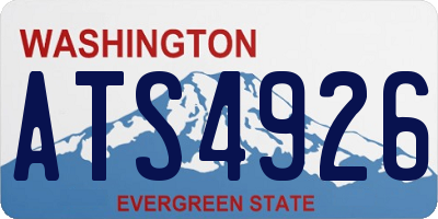 WA license plate ATS4926