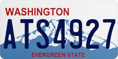 WA license plate ATS4927