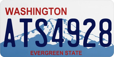 WA license plate ATS4928