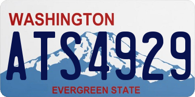 WA license plate ATS4929