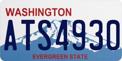WA license plate ATS4930