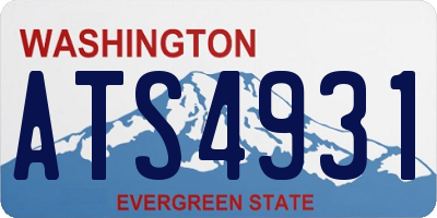WA license plate ATS4931