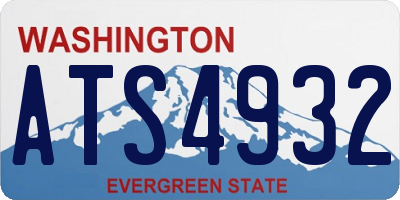 WA license plate ATS4932