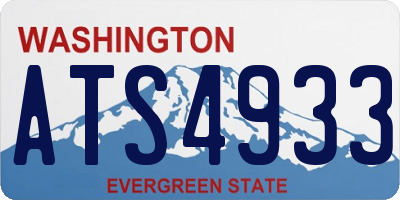 WA license plate ATS4933