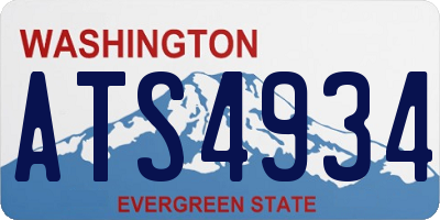 WA license plate ATS4934